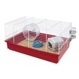 Cage hamster - Une roue, une mangeoire, une maisonnette, un abreuvoir - FERPLAST-0