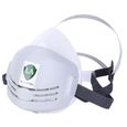 Masque respiratoire anti-poussière SURENHAP - Filtre de pulvérisation de peinture - Soudeur - Blanc-0