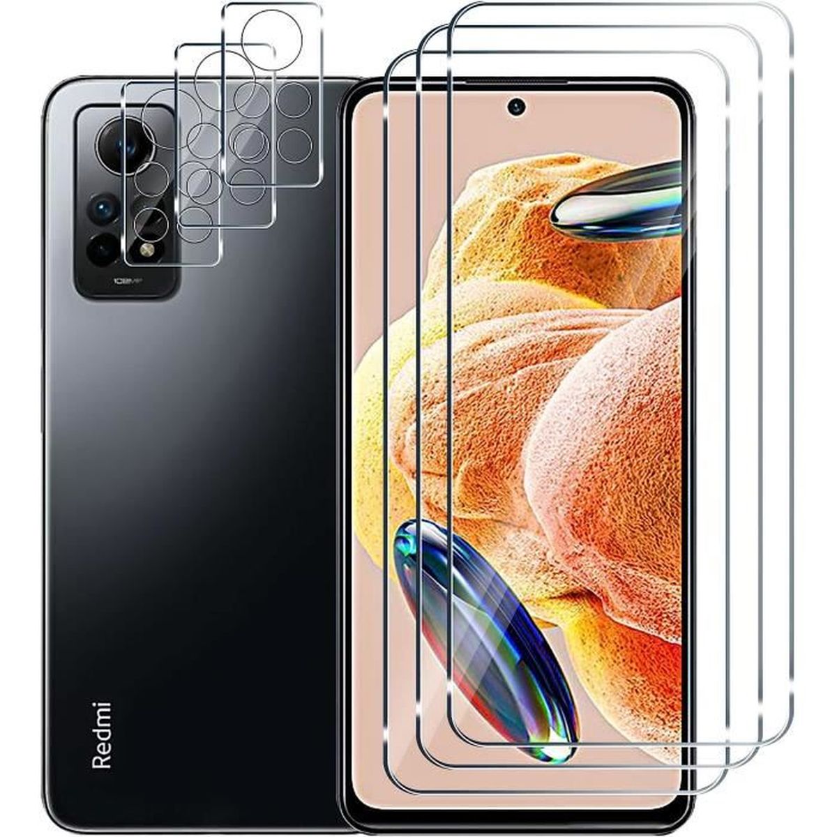 Protections écran Xiaomi Redmi Note 10 Pro - 2x Films En PET Souple - Transparent - Neuf