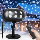NACATIN Lampe Projecteur Noël Projecteur Flocon de Neige Étanches IP65 avec Télécommande Pour Fête Noël Anniversaire
