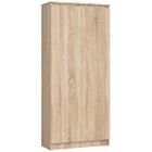 Bibliothèque de bureau Armoire AKORD R80 Chêne Sonoma 80 cm 2 portes façade Chêne Sonoma 8 étagères 80x35x180 cm