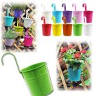 MELISSA & DOUG Lot de 10 Pots de Fleurs Suspendus en Métal Fer - 10 Couleurs - Décoration Balcon Jardin Maison