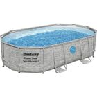 Kit Piscine hors sol tubulaire BESTWAY - Power Steel™ - 488 x 305 x 107 cm - Ovale - (Filtre à sable, bâche, échelle)