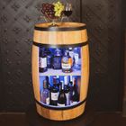 Creative Cooper Casier à Vin Tonneau En Bois Armoire Bar Meuble Rangement Bouteille Alcool Minibar Bar de jardin 80cm Chêne