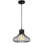 Suspension Cage E27 EXBON - Lustre pour Chambre Couloir Balcon - Noir - 1 ampoule(s) - 40 W