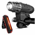 SODIAL Lampe de Velo Avant et Lampe Arriere rechargeable de USB pour le velo Lampe de poche avant et arriere super brillante Phare de LED