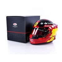 Voiture Miniature de Collection - MINI HELMET 1/2 - CASQUE Carlos Sainz Jr  - Ferrari F1 2023 - Red / Black / Yellow - 4100226
