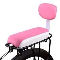 rose Siège arrière de vélo confortable pour enfant, dossier extérieur, porte-enfant, coussin de cyclisme anti