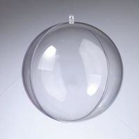 Boule en plastique cristal transparent séparable, diam. 12 cm  
