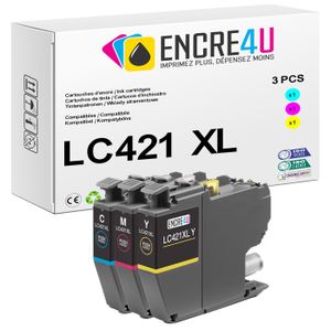 Lot De 4 Cartouches D'encre Jaune Compatible Brother DCP-J4120DW, MFC-J4625DW, MFC-J5625DW - Go Inks - 10ml