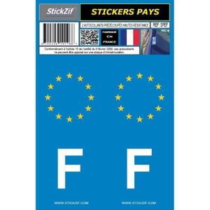 JINTORA 2 Stickers Autocollant Style Plaque Immatriculation d/épartement 83 102x46 mm