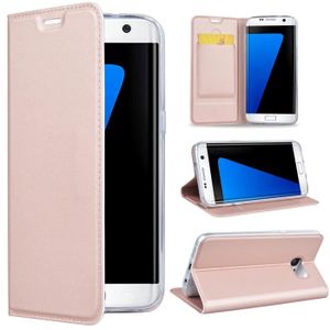 Etui pour Samsung Galaxy S7 Edge Coque en PU,Uposao Pochette Portefeuille en Cuir Coque de Protection Bling Bling Gliter Paillette Coque Fonction Stand Housse Magnetique a Rabat Flip Case Coque,Rouge 
