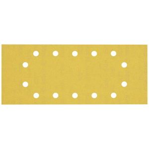 50 Pièces Papier à Poncer 14 Trous 230x115mm - Grains 40/60/80/120/240 Pour Ponceuse Orbitale
