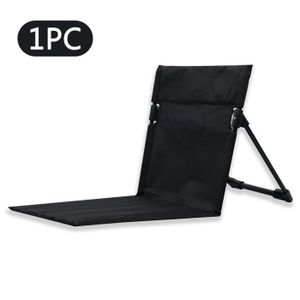 CHAISE DE CAMPING 1 pièce - Noir - Chaise pliante de camping en plein air, Chaise paresseuse simple, Dossier de pique-nique, Ch