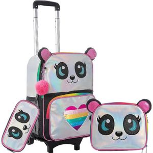 CARTABLE Cartable A Roulette Fille 42Cm Sac A Roulette Fille Cartable Fille Panda Cartable A Roulette Fille Primaire Maternelle 3 In [n609]