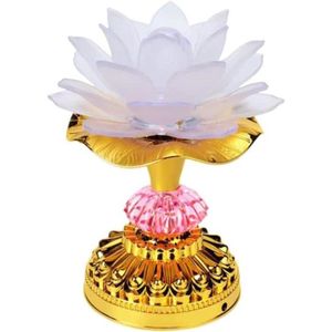 LAMPE A POSER Lampe-Tempête 1 Pc Led Lotus Lampe Couleur Changeante Bouddha Hall Lampe, Ornement Décoration De La Maison Esthétique Chambr[h5686]