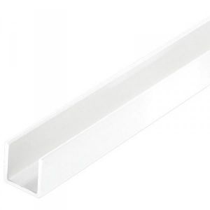 KIT DE VENTILATION Profilé PVC en U Carré 19,5x1,5mm - CIS - Blanc - 1m
