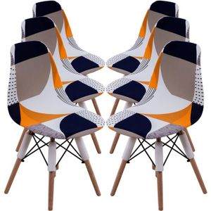 Housse pour chaise, longue, motifs vert-orange sur fond beige, 143