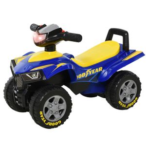 VEHICULE PORTEUR Porteur Enfants Quad HOMCOM - Bleu Jaune - Tout Te