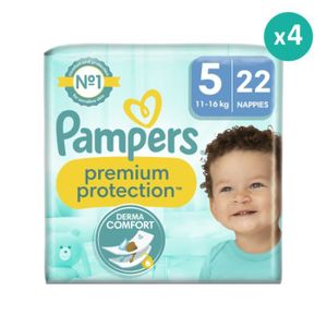 COUCHE Pack 4x22 Couches Pampers Premium Protection Taill