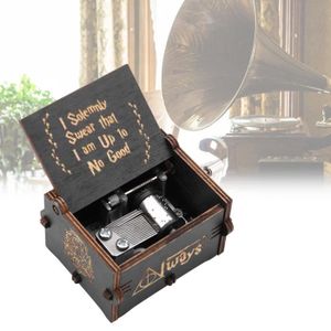 BOITE À MUSIQUE Boîte mécanique à musique à manivelle en bois Cadeau musical pour anniversaire-fête Décor pour chambre(Harry Potter) TUN25