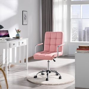 MARCELIO Chaise de bureau rosé claire de velours - Selsey