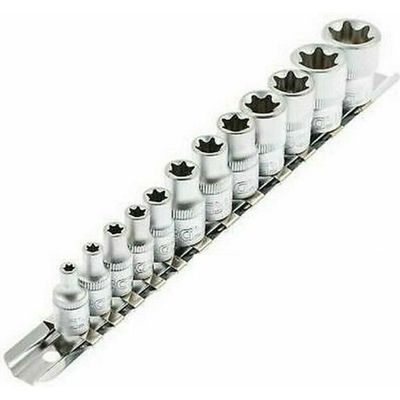 Coffret Douille Torx Femelle 1/4" 3/8" 1/2", Douille De Profilés E Torx Femelle 14 38 12 Douille De Profiles E Torx E4 E5 E6 E7 E8 E10 E11 E12 E14 E16 E18 E20 E22 E24 Avec Boite Noir 92242283