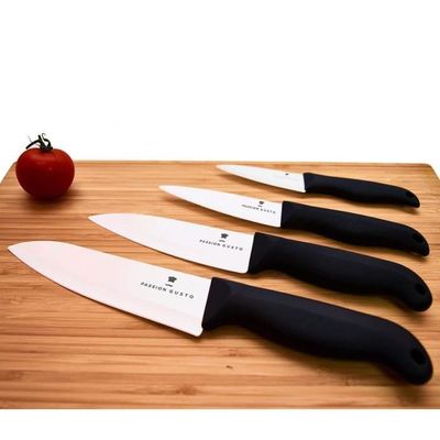 Lot de 4 couteaux Zirco en Céramique avec étuis de protection - Planches à  découper et couteaux de cuisine - Décomania