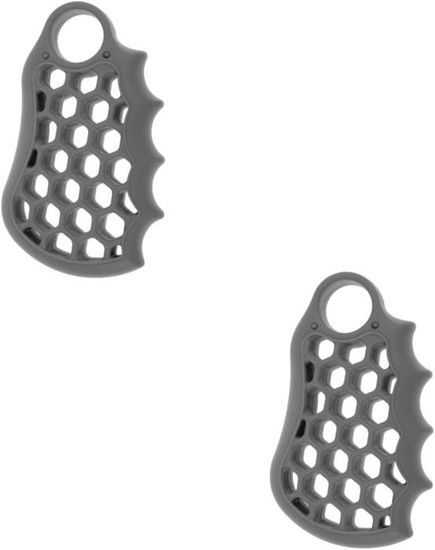 Hand Grip Musculation - 2 Entraîneurs De Doigts En Silicone Réglables, 6 Niveaux De Résistance (6.6 à 21 LB) - Gris Et Noir