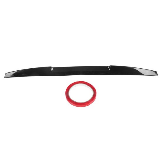 Aileron De Coffre Universel Caoutchouc Noir Brillant 120 × 4 Cm – Spoiler Arrière Voiture Avec Adhésif 3M