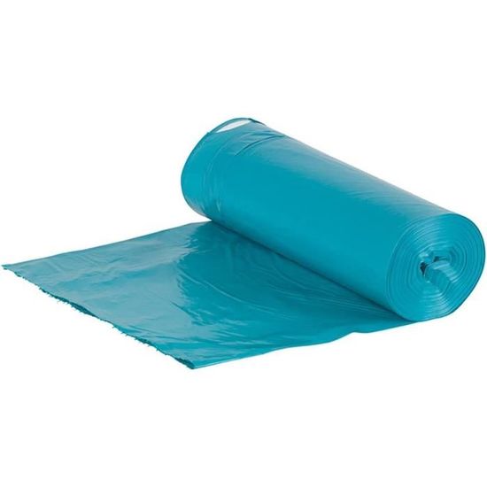 Sacs poubelle. LDPE 120 l 110 cm x 70 cm bleu, 200 unités