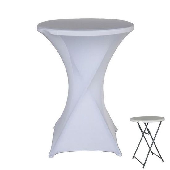 PRELGOSP Lot De 4 Housse Mange Debout, Stretch Spandex Nappe De Cocktail, Nappe Mange Debout Housse De Table Reception Pour Table De Banquet De Cocktail De Mariage,Rouge,60x110cm