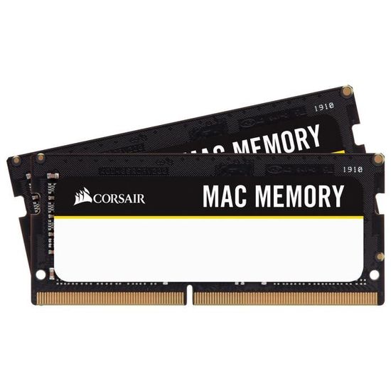 Corsair Mac Memory SO-DIMM 16 Go (2x 8 Go) DDR4 2666 MHz CL18 - Kit Dual Channel RAM SO-DIMM DDR4 PC4-21300 pour Mac -