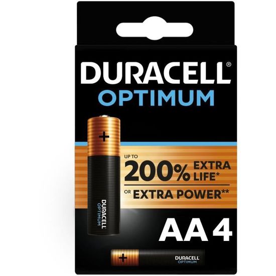 Piles alcalines AAA 1,5v LR20 Duracell x4 sur