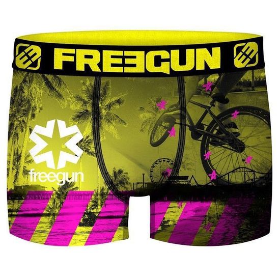 FREEGUN Boxer Homme Asterix Et Obelix, Caleçon Homme Authentique Et Ultra- Doux (Lot De 4), Noir, L