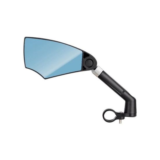 Rétroviseur Moto Universel - Guidon Carbone, Verre Bleu Anti-éblouissement, Rotatif 180°