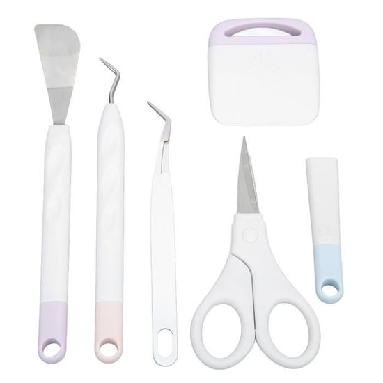 Outil De Désherbage LED Pour Vinyle Avec 5 Types De Crochets, Outils De Désherbage Pour Vinyle Avec Lumière, Ensemble D'outils De Désherbage Pour Silhouettes, Coupe De Bricolage, Sans Batterie (or