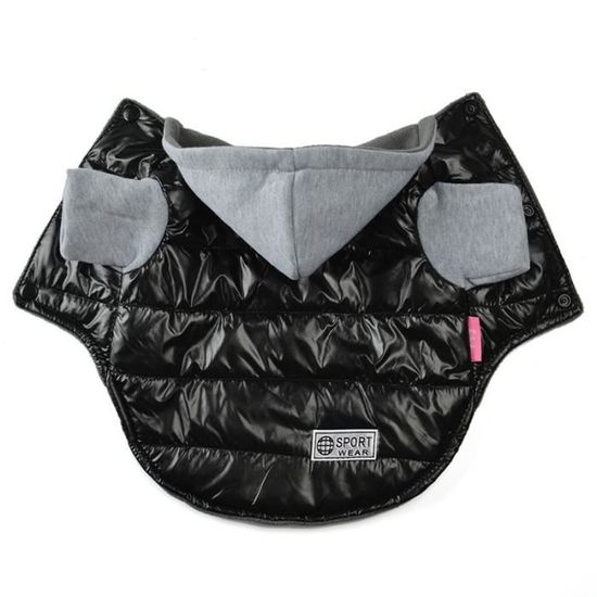 black-10 -Vêtements pour petits chiens Chihuahua | Automne,hiver,chiot,veste pour chien,manteaux imperméables à capuche,vêtemen