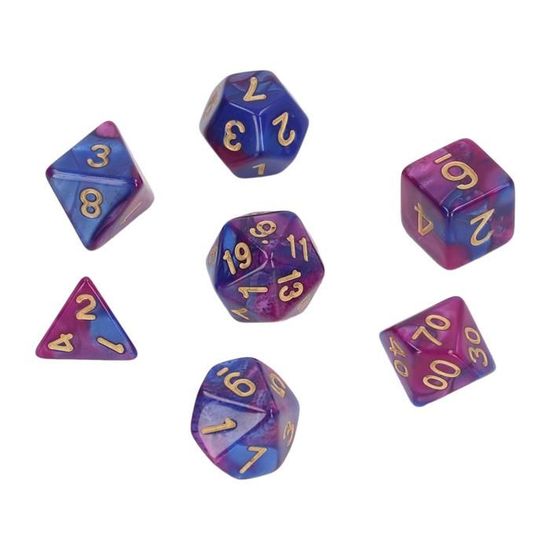 Set de 7 dés pour le jeux de rôle - Runic - Noir et blanc - Jeux Barjo Set de 7 dés pour le jeux de rôle - Runic - Noir et blanc - Jeux Barjo