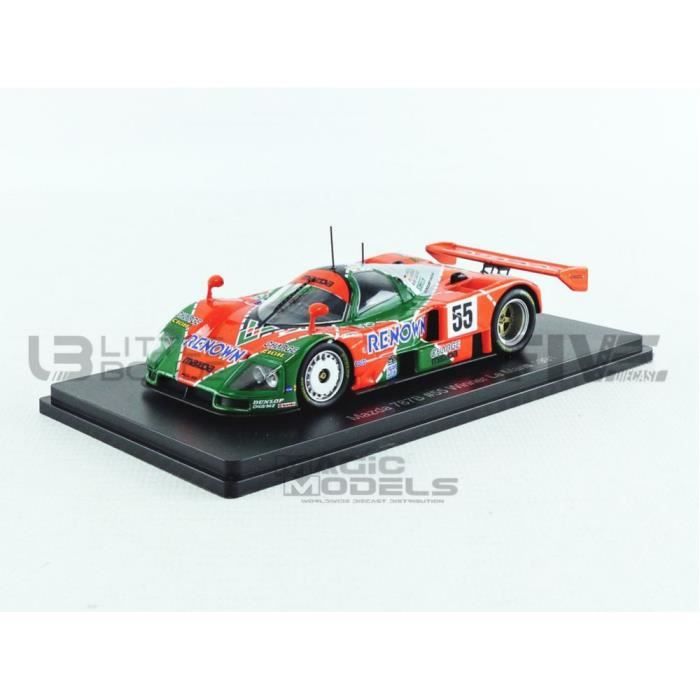 Voiture Miniature de Collection - PROMOCAR 1/43 - MAZDA 787B - Winner Le Mans 1991 - Red Fluo / Green Fluo - SPA2