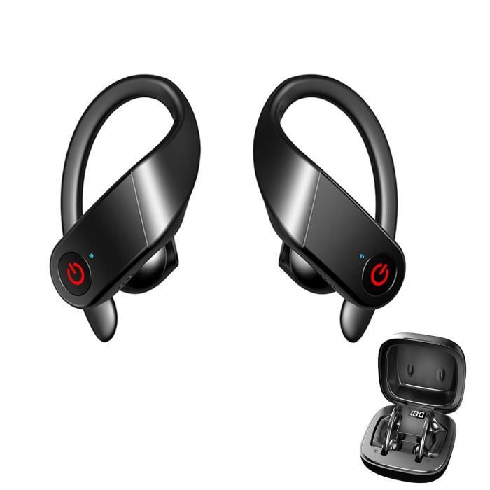Ecouteur Bluetooth, Écouteurs sans Fil Sport Étanche IPX7 3D Hi-FI Son Stéréo Autonomie 50h ,avec Technologie réduction de Bruit