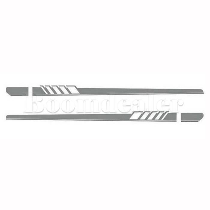 2X Stickers Autocollant latéral latéraux bas de caisse aile racing pour Mercedes Benz C Sports Racing Car-Gris