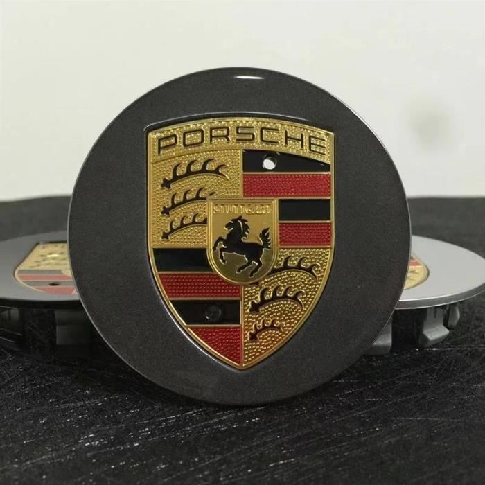 4 x bouchons roue 76 mm enjoliveur de moyeu pour la norme Porsche Gris ABS