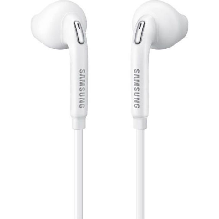 Samsung Galaxy S7 EDGE Ecouteurs Samsung stéréo Blanc EO-EG920BW Premium cable plat 1.2m