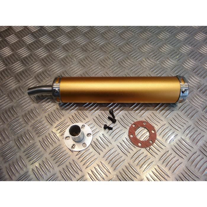 cartouche silencieux universel adaptable orange or pour pot echappement scooter moto mecaboite 50 125 ...