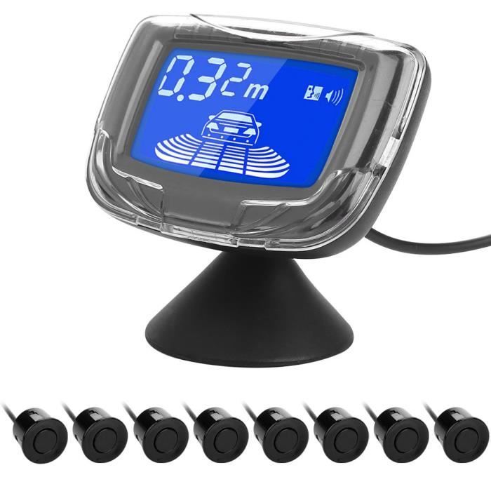 2020 nouveau Radar de recul automatique Radar de stationnement de secours Radar de recul de voiture Portable 8 capteurs affichage