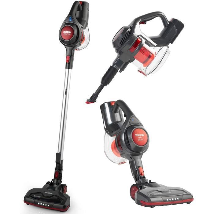 ASPIRATEUR BALAI Beldray Red BEL0776N-VDE, BEL0776NV2-VDE Airgility Aspirateur Multi-Surfaces sans Fil 2 en 1 avec Adaptateur e259