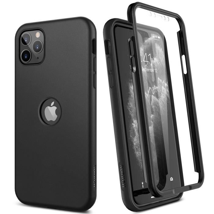 Supgear coque antichoc 360 bumper housse cover Intégrale anti-choc bumper iPhone 11 Pro noir