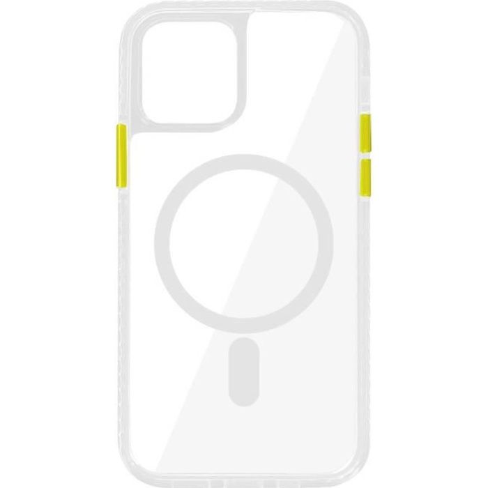 Coque Apple iPhone 12 / 12 Pro Magsafe Antichoc Cercle magnétique - jaune Jaune