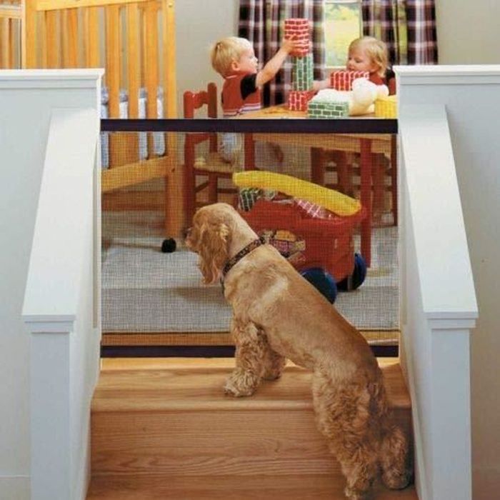 Porte de Sécurité Magique Barrière Pliable Filet de l'isolation pour Chiens les Petits Animaux, 180 * 72cm